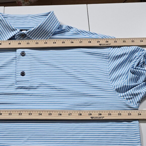 FJ FootJoy Polo Men XL Multi Striped Golf Button SS Athleisure Logo Sr Ryder Cup - Picture 5 of 15
